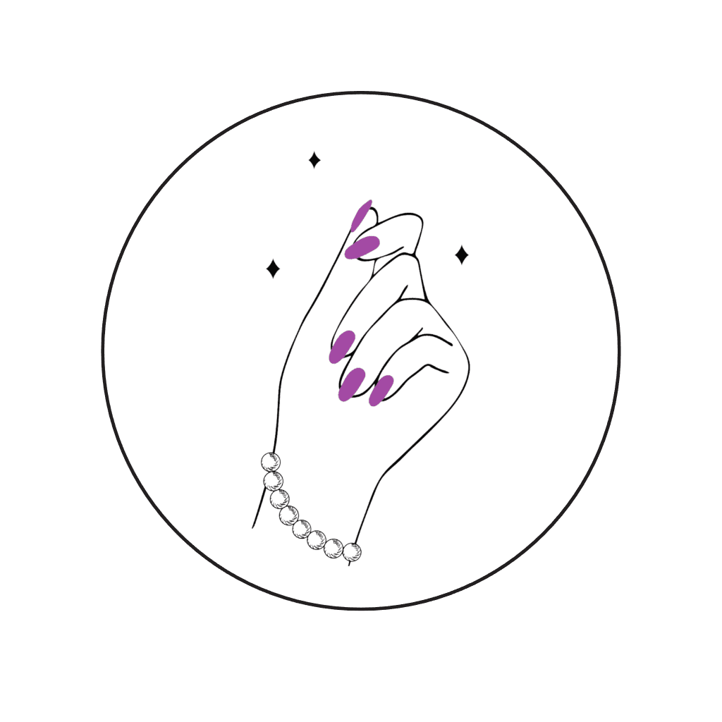 Simply Nails circle hand logo